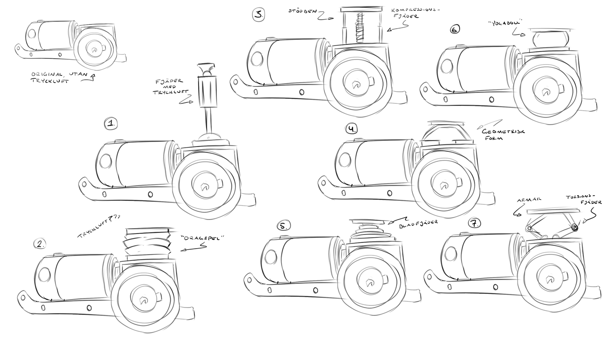 Suspension system sketches